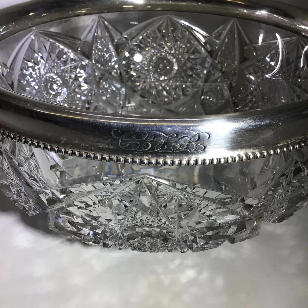 Gorham Sterling-Rimmed Crystal Bowl