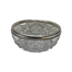 Gorham Sterling-Rimmed Crystal Bowl