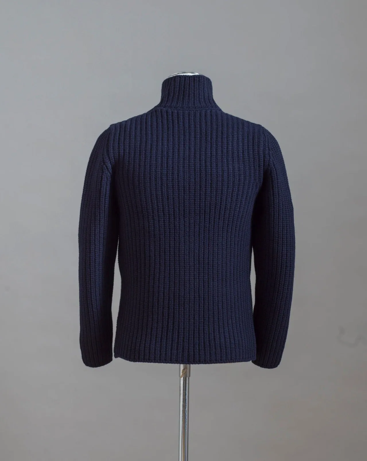 Gran Sasso Heavy Knitted Jacket / Navy