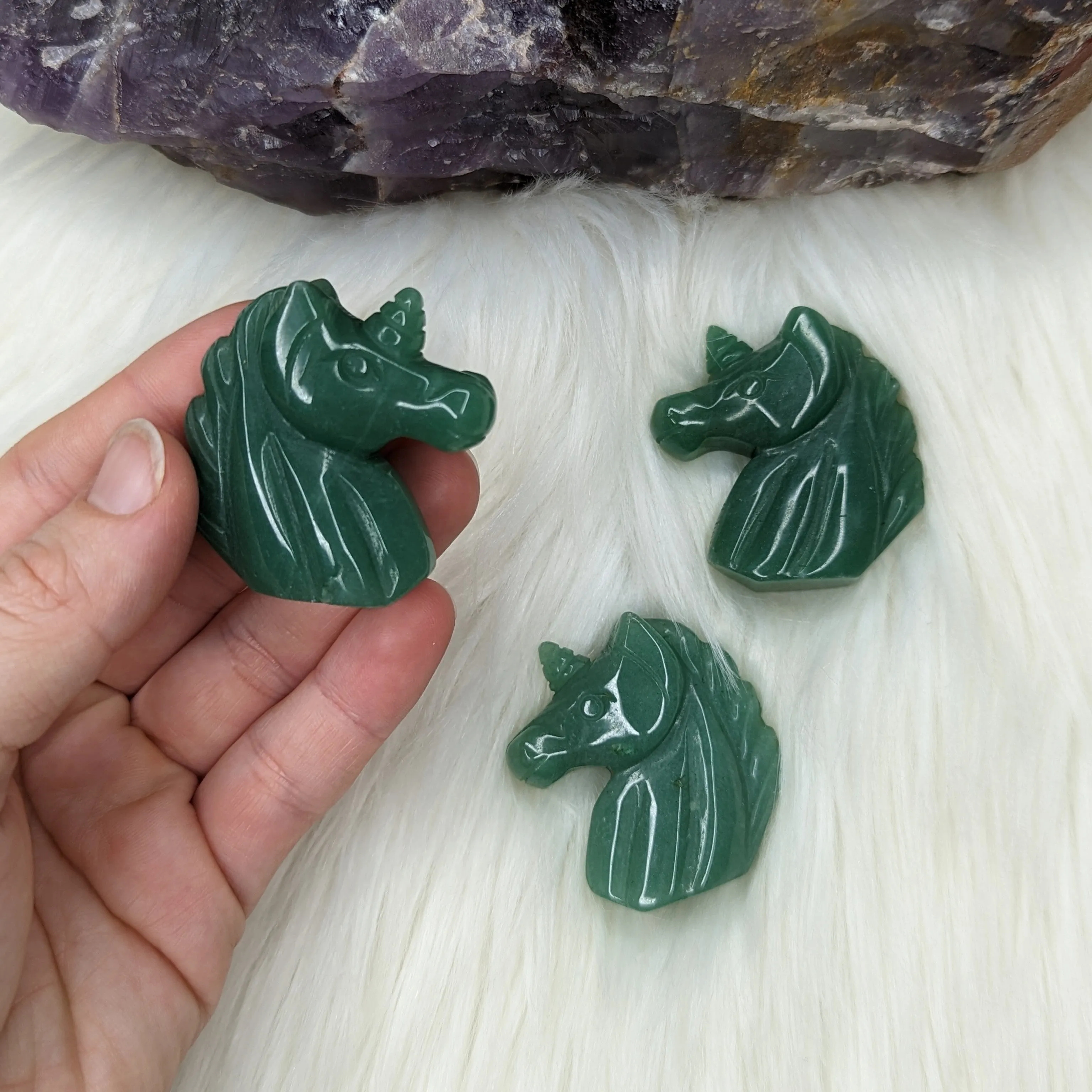 Green Aventurine Unicorn Carving~ Magical Protective Energy