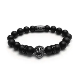 Gun Black Lion & Black Stones Bracelet