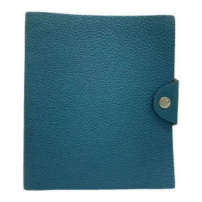 #HERMES/Organizer Cover/BLU/Leather/Plain