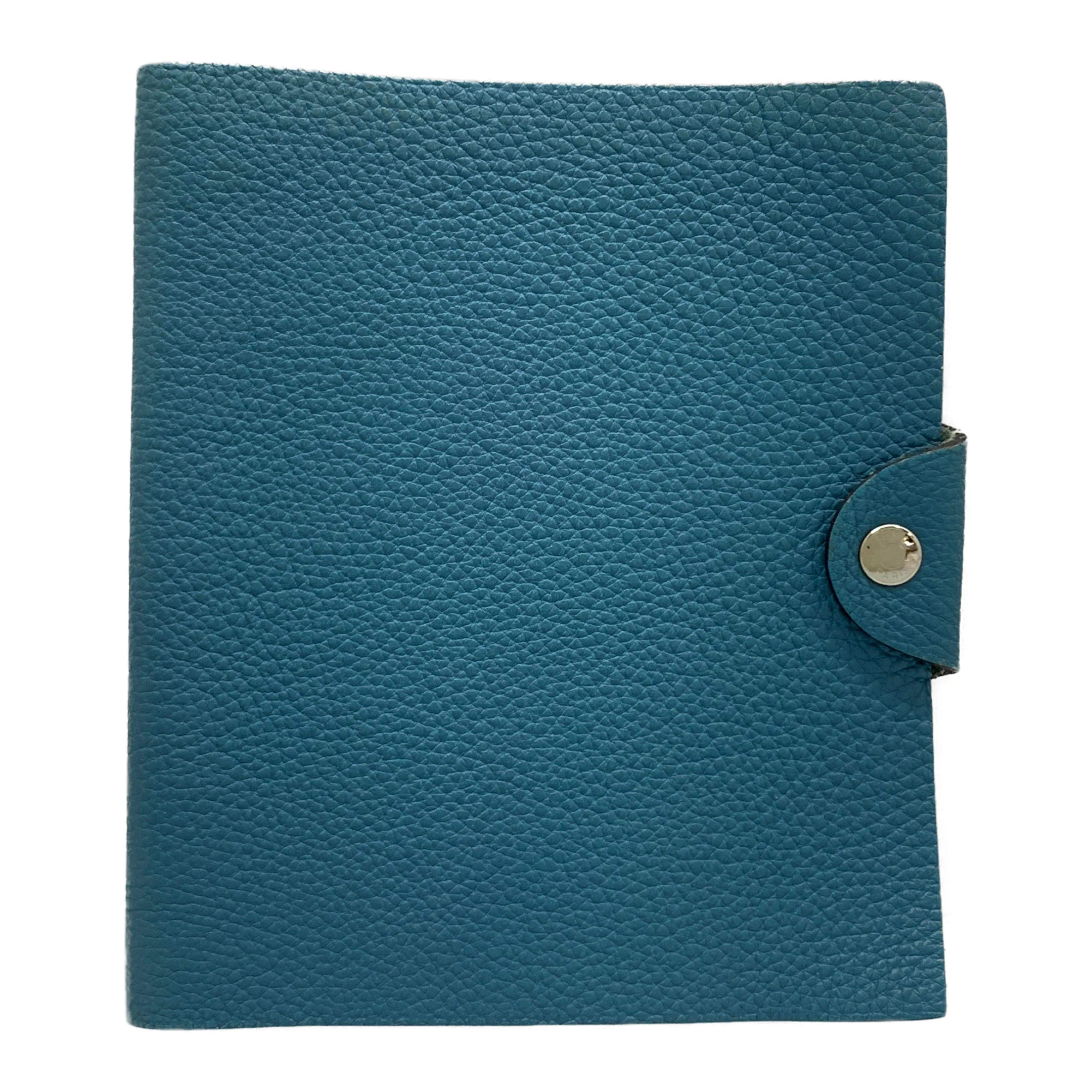 #HERMES/Organizer Cover/BLU/Leather/Plain