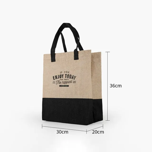 High Quality Women Linen Luxury Tote Large Capacity Female Casual Shoulder Bag Lady Daily Handbag Fresh Beach Shopping Bag