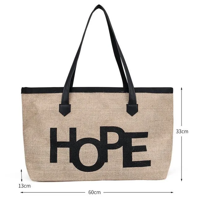 High Quality Women Linen Luxury Tote Large Capacity Female Casual Shoulder Bag Lady Daily Handbag Fresh Beach Shopping Bag