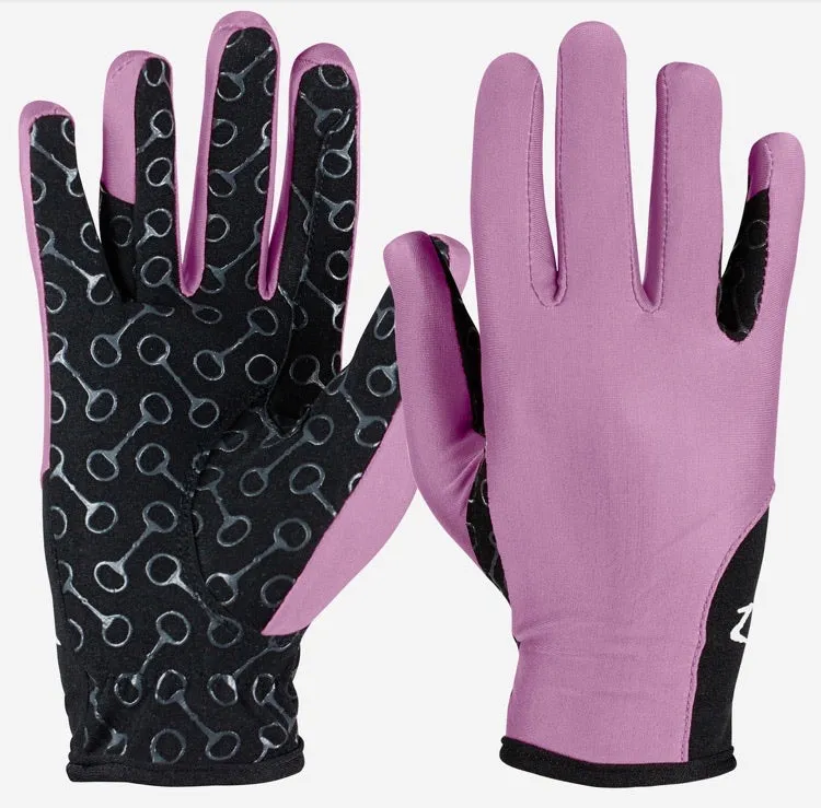 Horze Children's Gloves with Gel Grip (Pink)