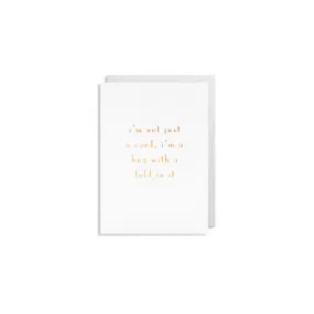 Hug with a Fold in it Card