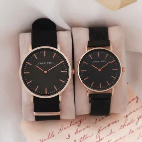 Hugs & Chocolate Couple Watches