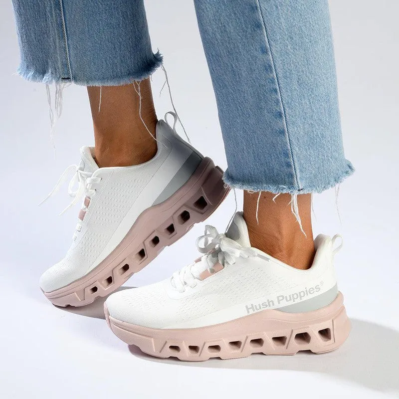 Hush Puppies Maxene Sneaker - White/Pink