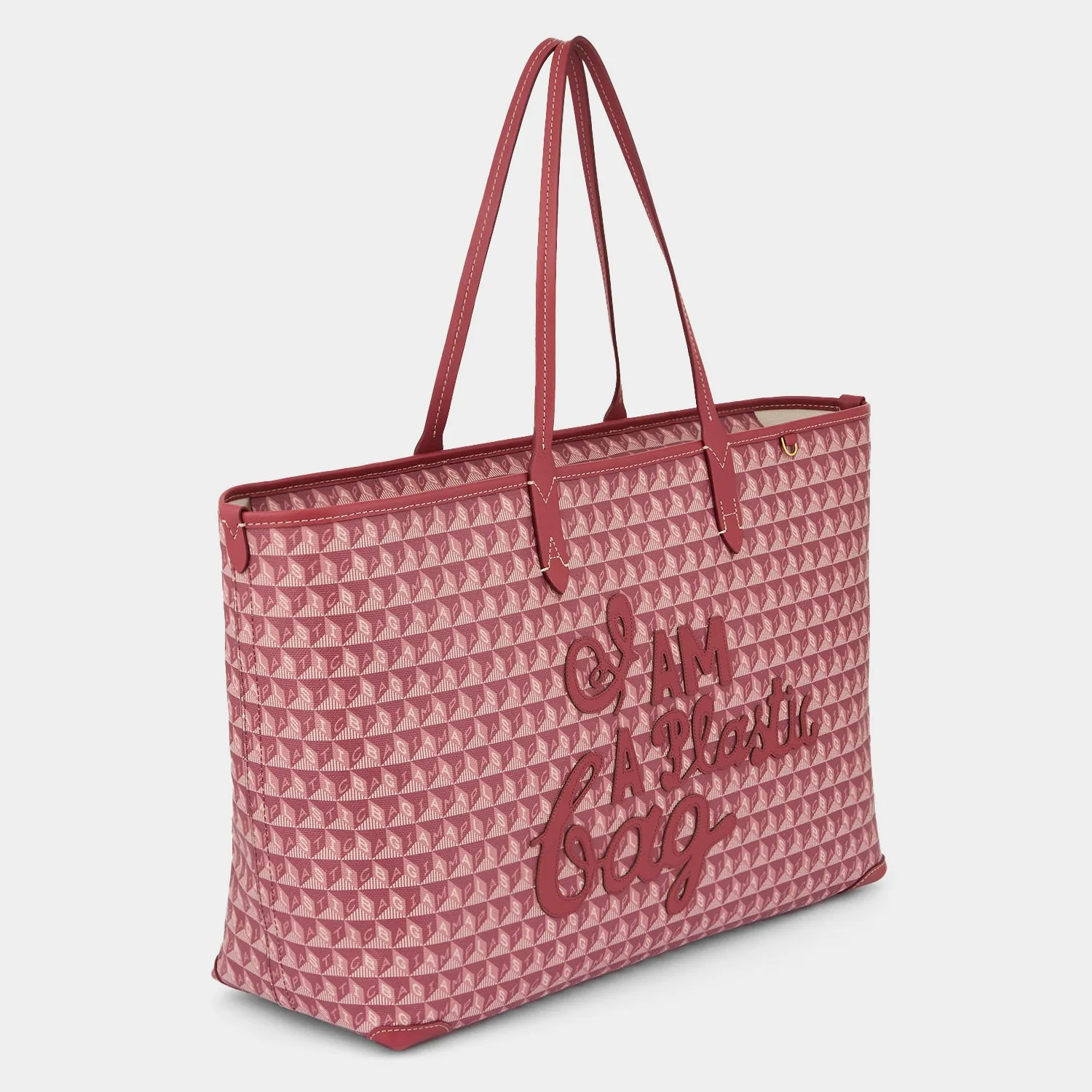 I Am A Plastic Bag Zipped Motif Tote