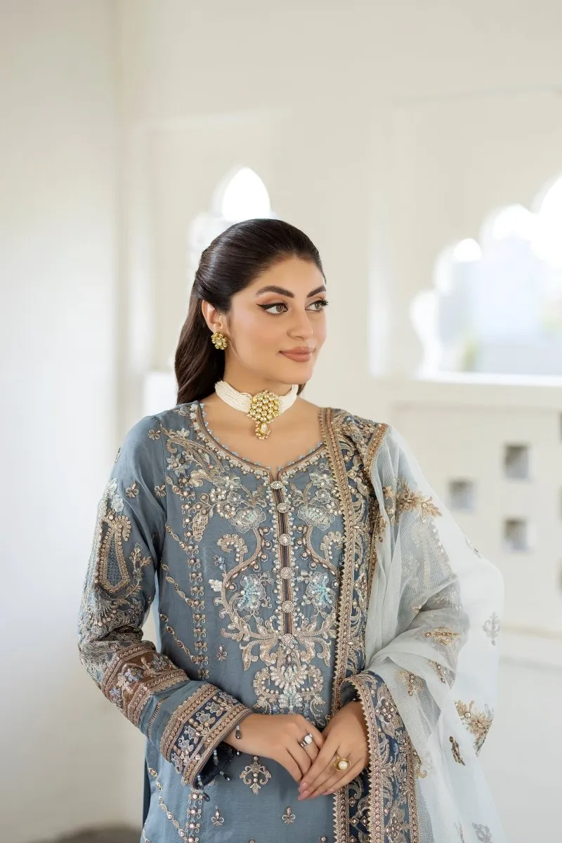 Imrozia Embellished Organza Pakistani Party Wear Suit Khushboo IMR200