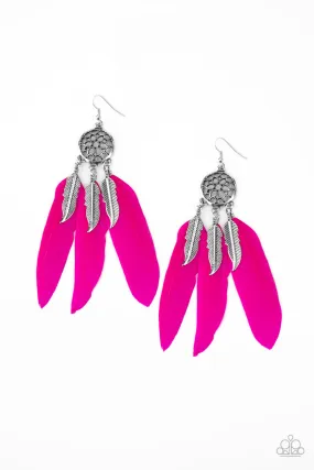 In Your Wildest DREAM-CATCHERS - Pink Earring