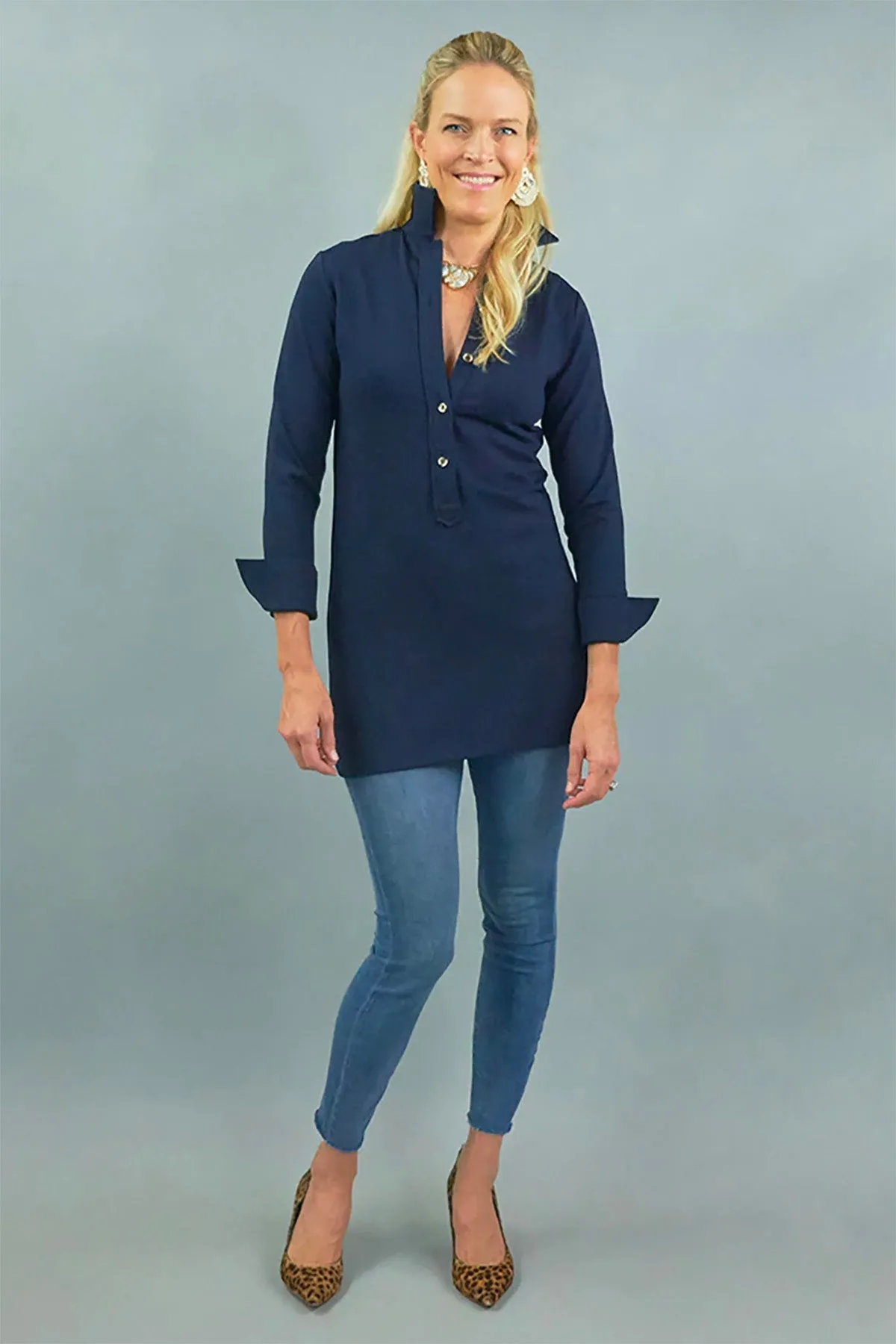 Ivy Tunic - Navy Blue Ponte