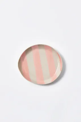 JONES & CO - CABANA STRIPE PLATE PINK