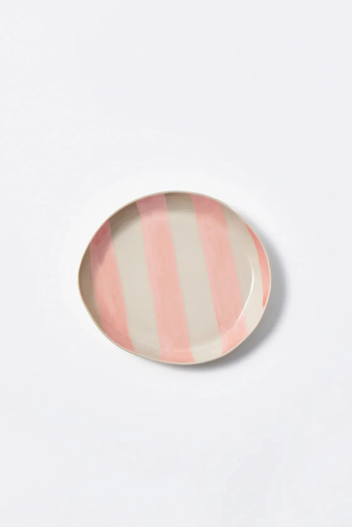 JONES & CO - CABANA STRIPE PLATE PINK