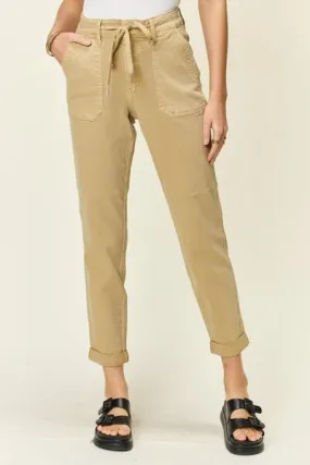 Judy Blue High Waist Jogger Khaki Jeans