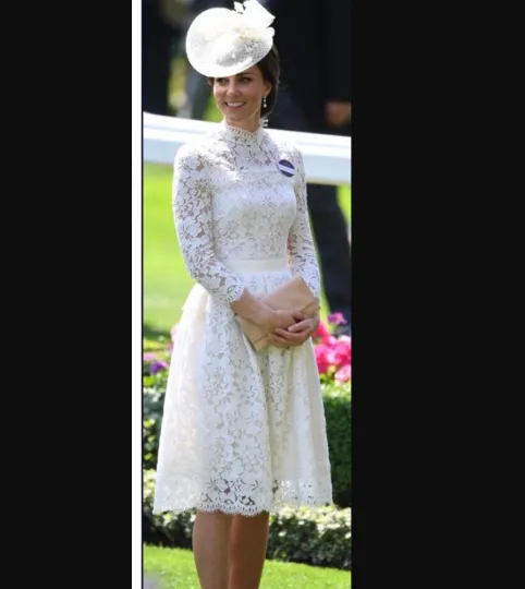 Kate Middleton white lace - cocktail dress