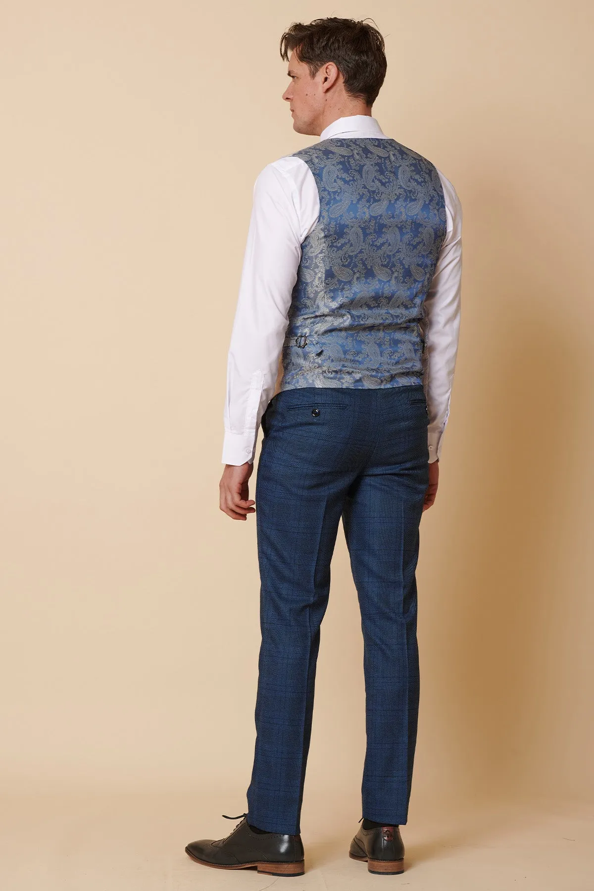 KELVIN - Sky Blue Single Breasted Waistcoat