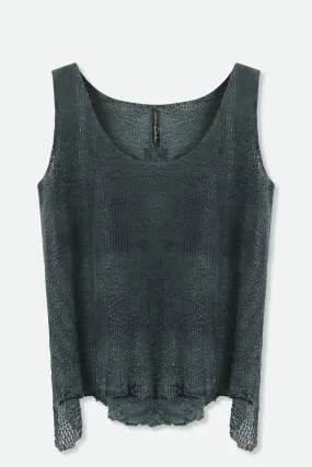 KYA PERFORATED LEATHER TANK TOP