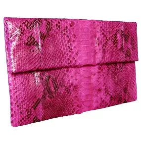 Lacquered Pink Clutch Bag