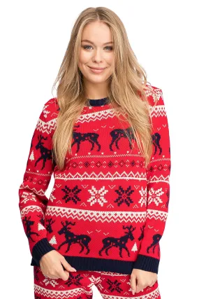 LaLupa Christmas Jumper Red