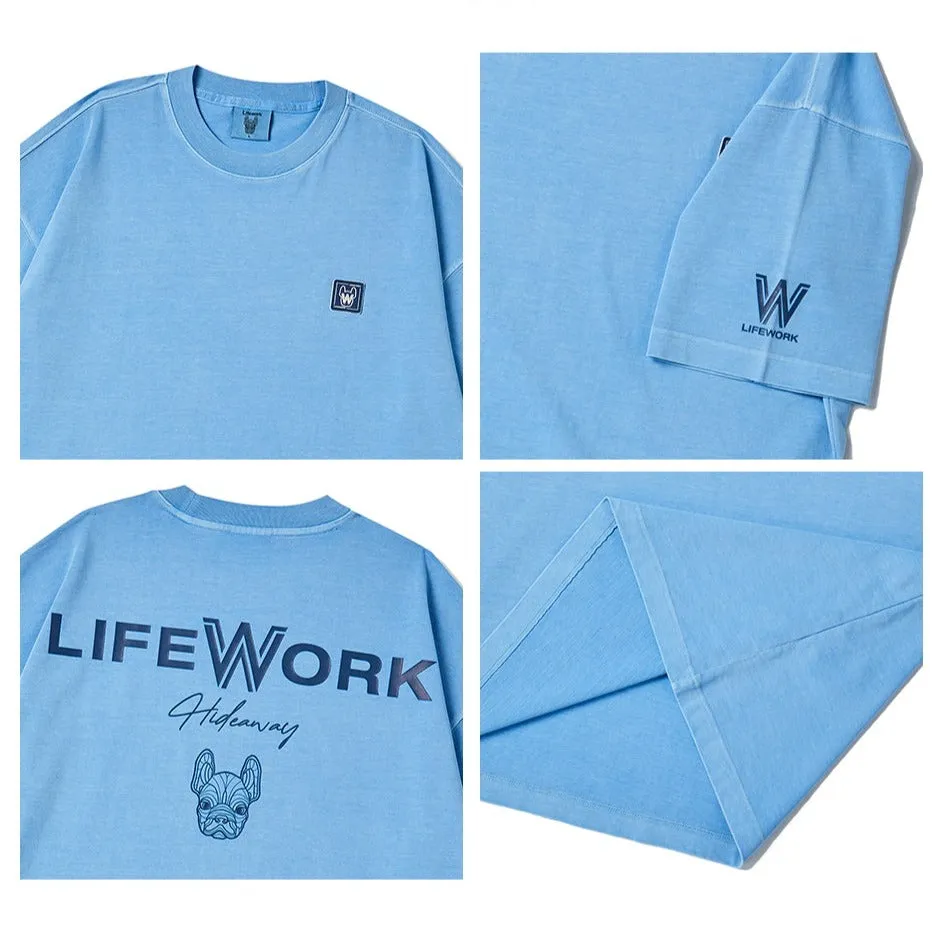 LifeWork Square Logo Tee Blue