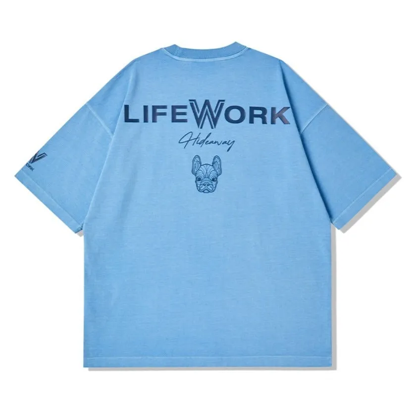 LifeWork Square Logo Tee Blue