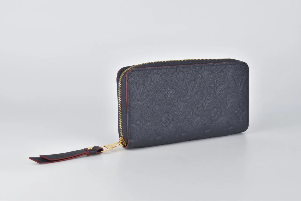 M62121 Marine Rouge Monogram Empreinte Zippy Wallet