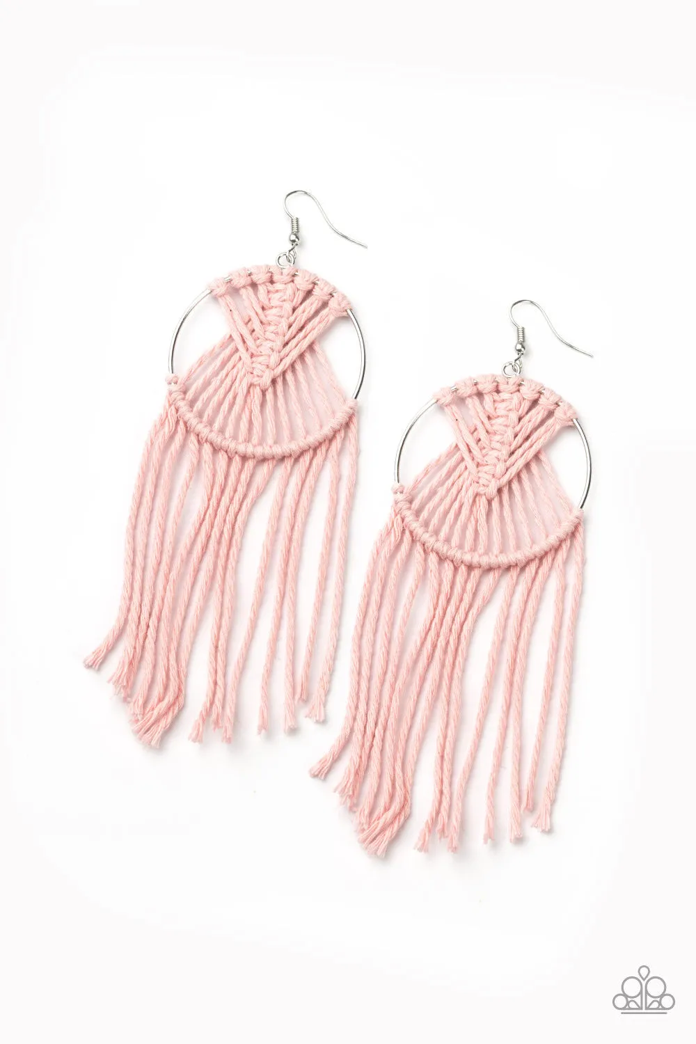 MACRAME, Myself, and I Pink-Earrings