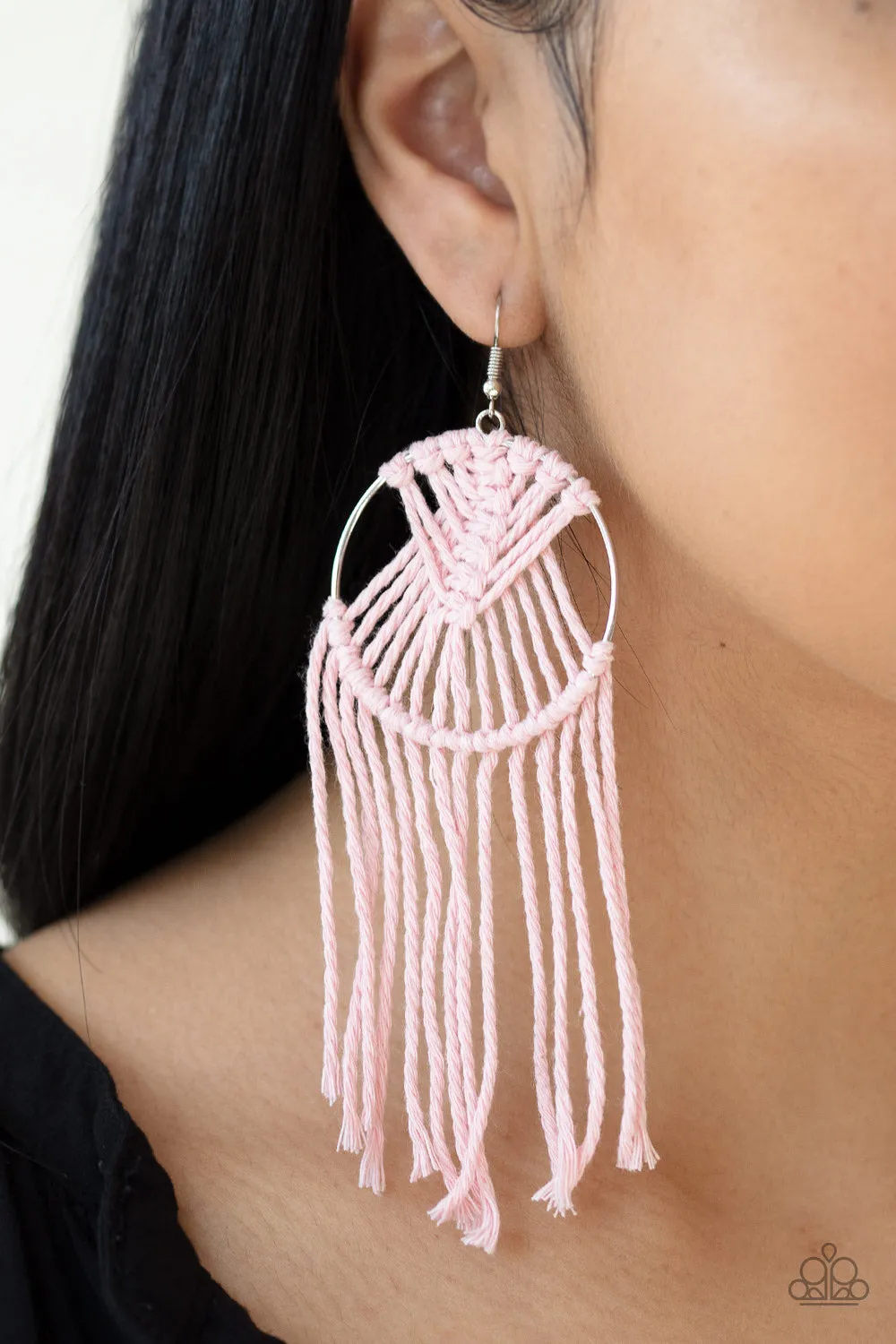 MACRAME, Myself, and I Pink-Earrings