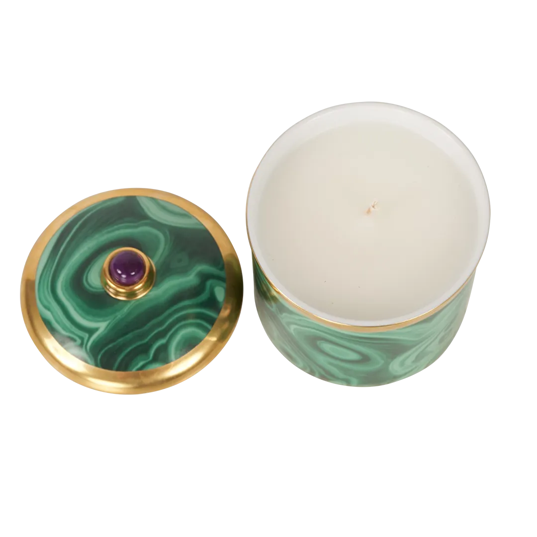 Malachite Candle