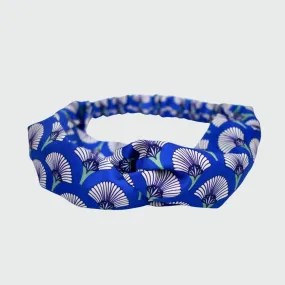 Matsuri Twist Knot Headband Blue