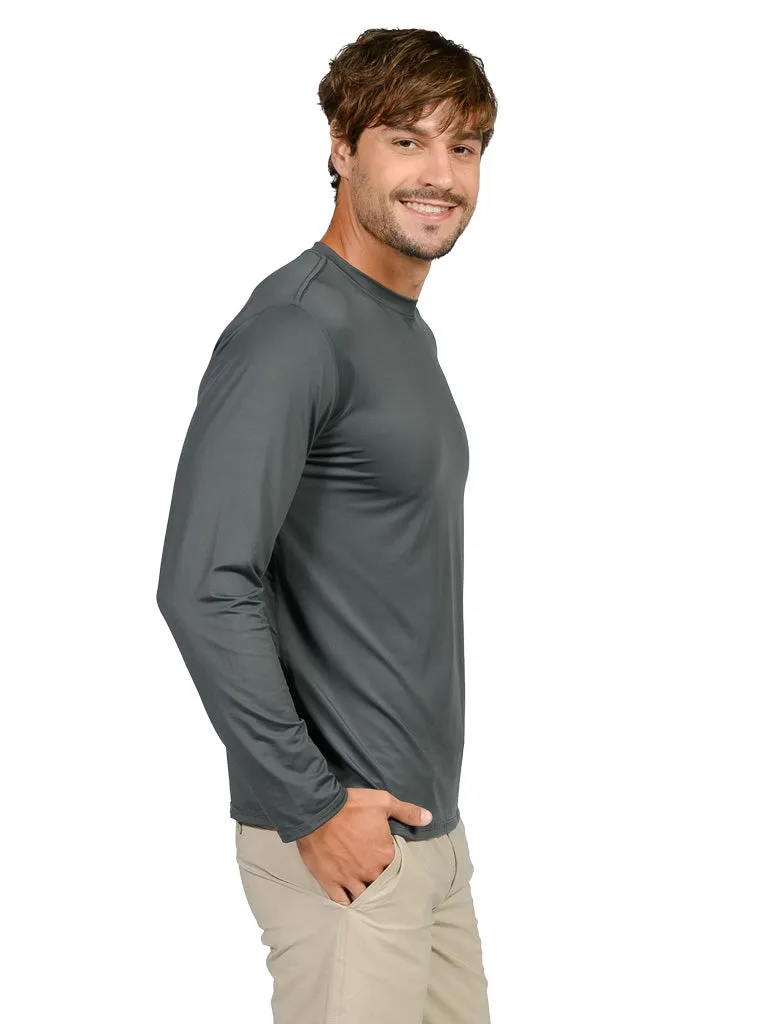 Men's Long Sleeve Ultra Loose Sun Shirts in many solid colors and tie dye prints.