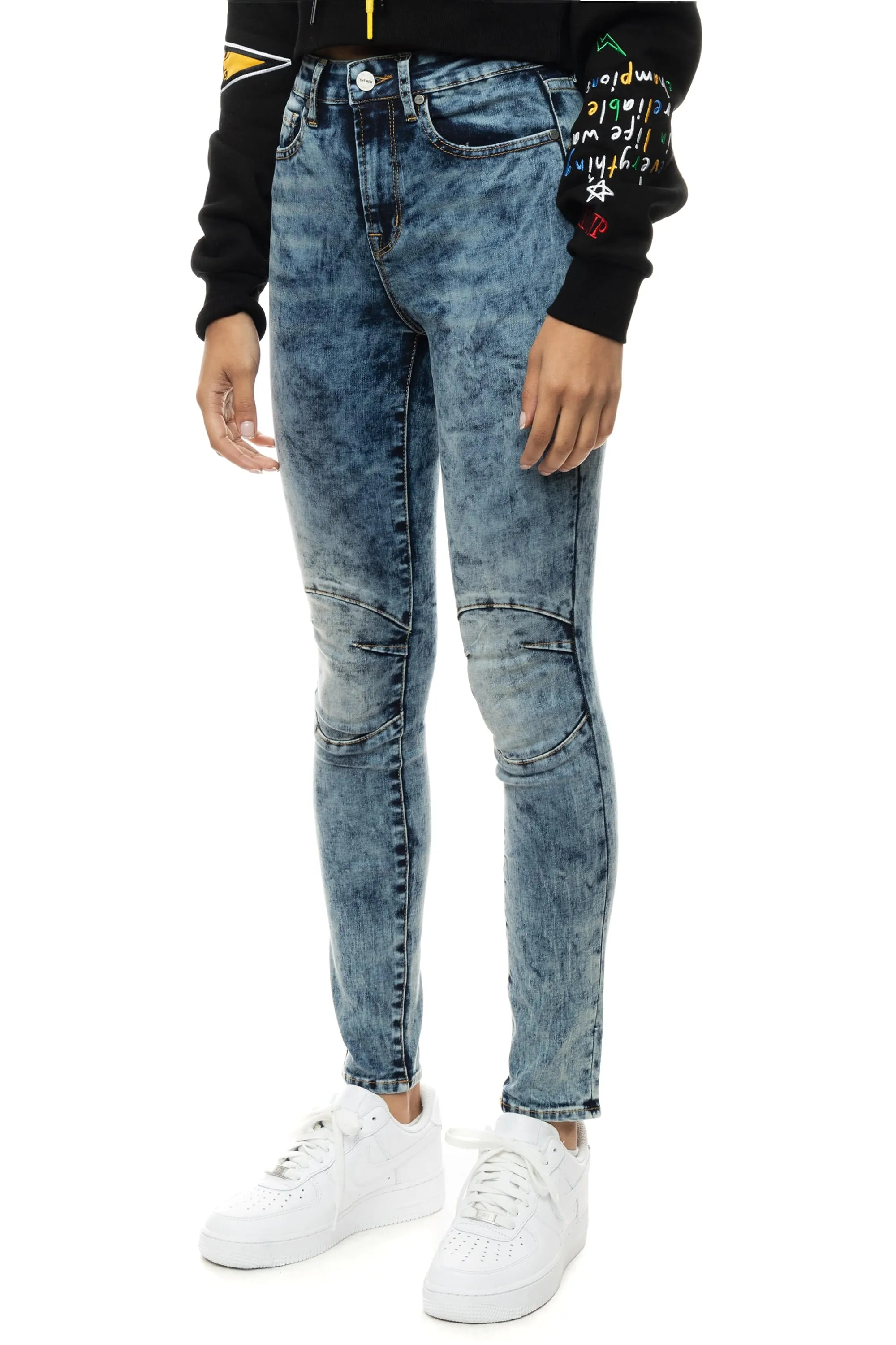 Moto Basic Denim Pants - Fairfax Blue