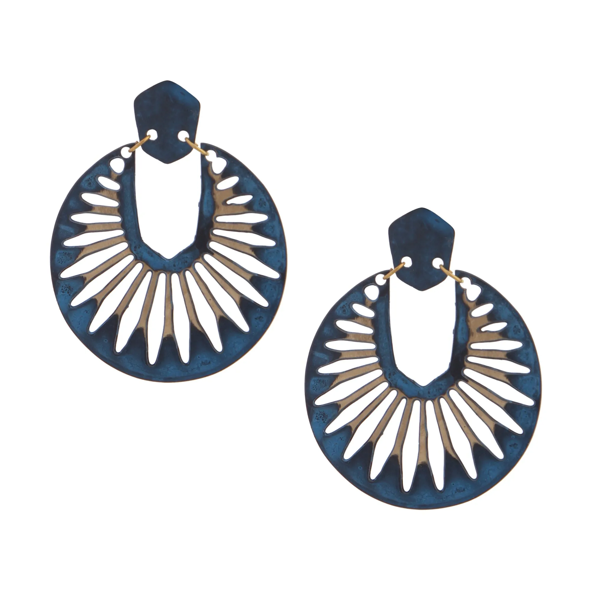 Naazia Earrings, blue - Wholesale