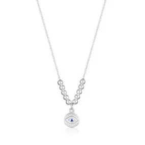 Nadia evil eye necklace in silver