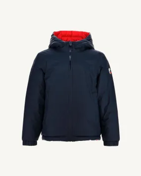 Navy/Red Zurich kid's reversible puffer jacket