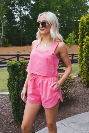 Nova Linen Shorts, Pink Lemonade | Buddy Love