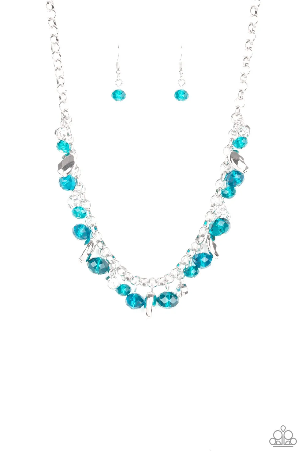 Paparazzi Necklace ~ Downstage Dazzle - Blue