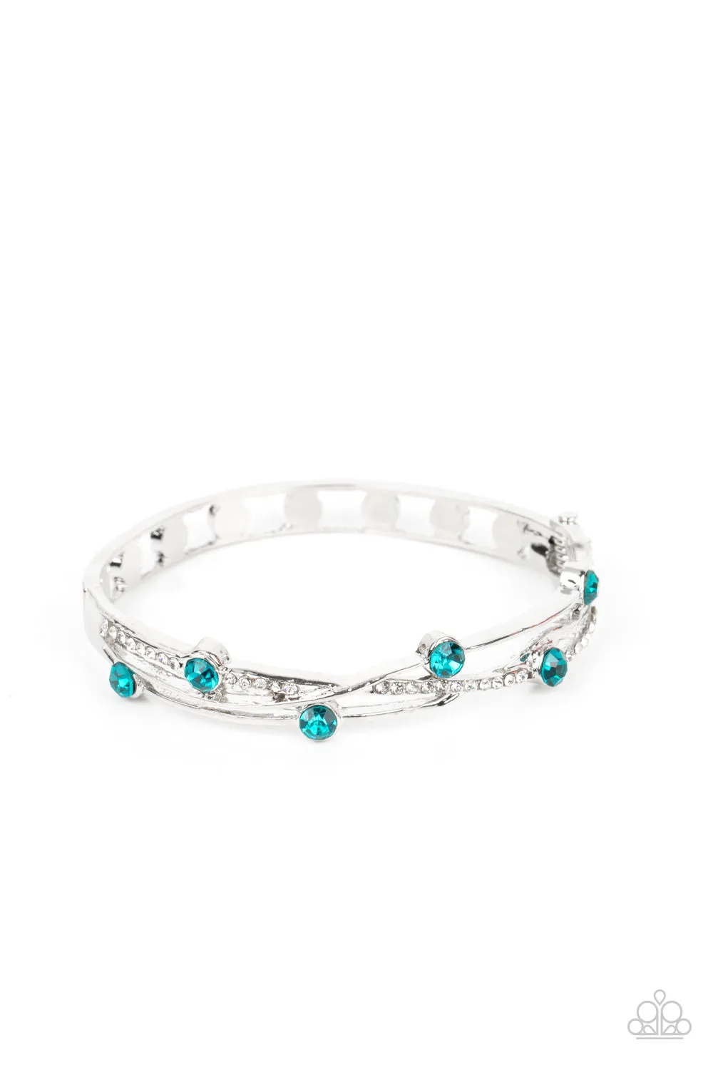 Paparazzi Slammin Sparkle Blue Bracelet