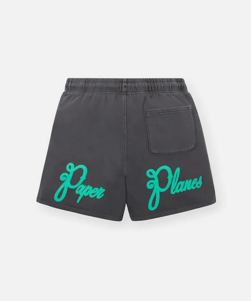 PAPER PLANES SCRIPT LOGO PUFF PRINT SHORT