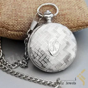 Personalized Mechanical Silver Elegant Pocket Watch