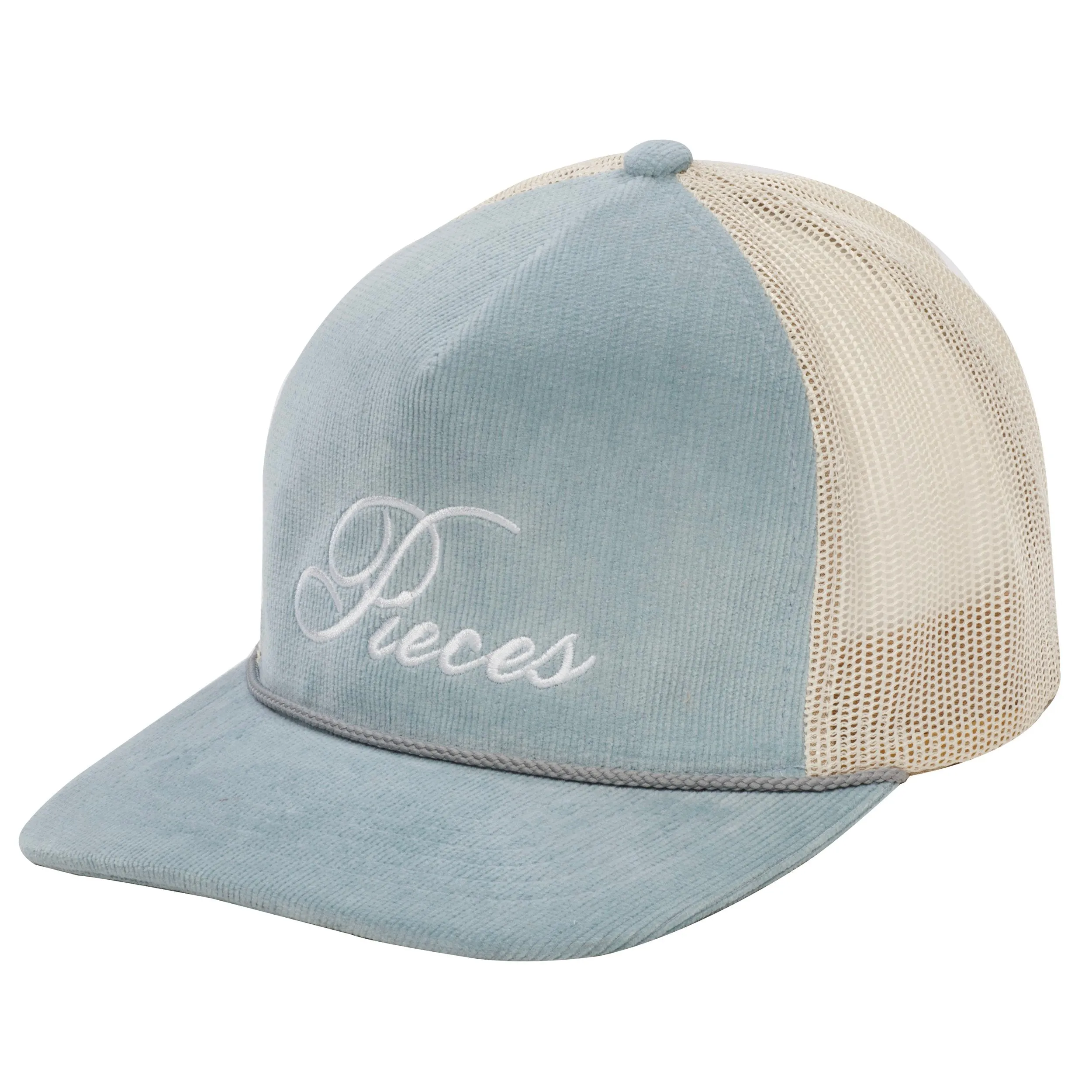 Pieces Corduroy Hat Blue Cream