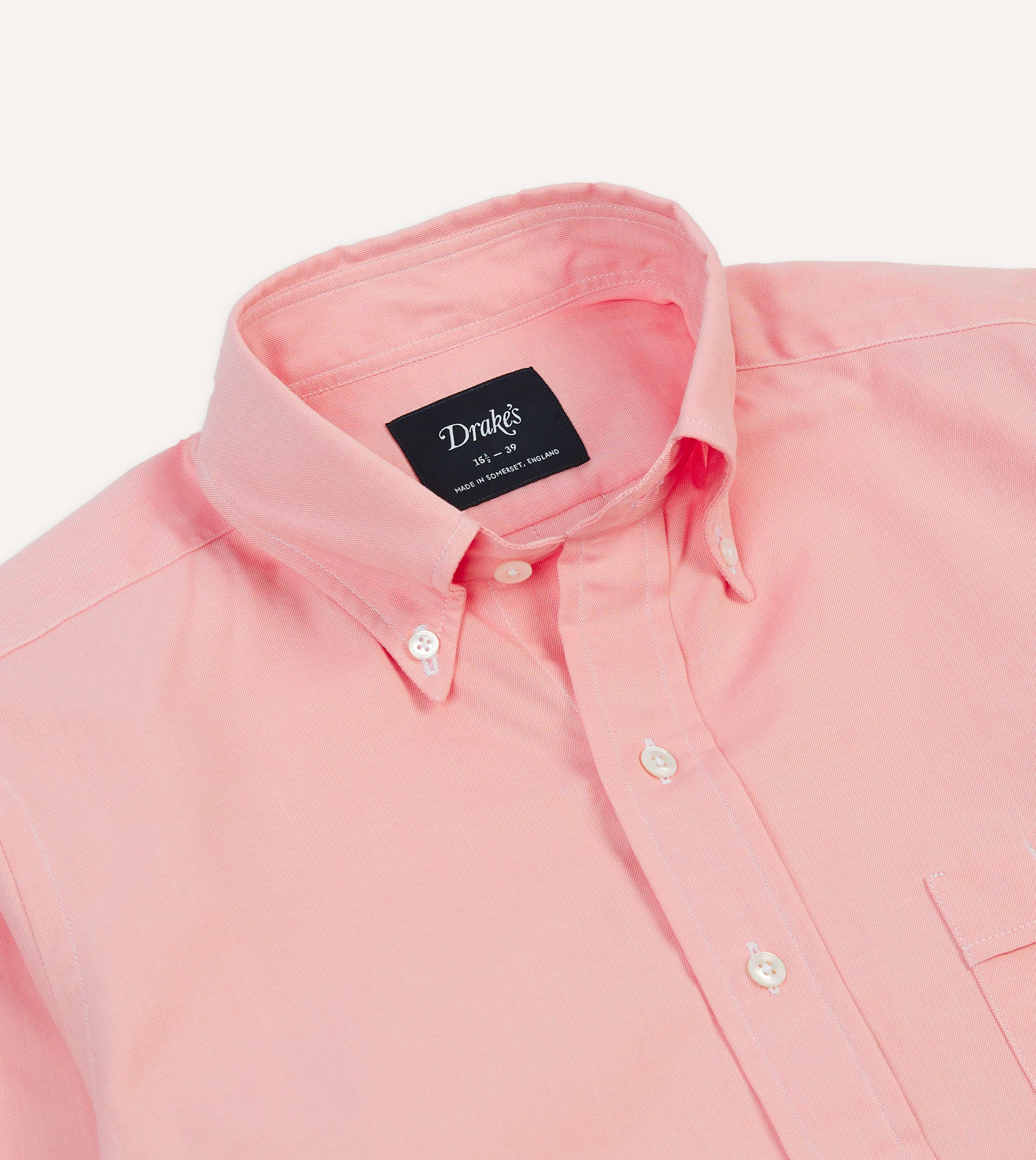 Pink Pinpoint Oxford Cotton Cloth Button-Down Shirt