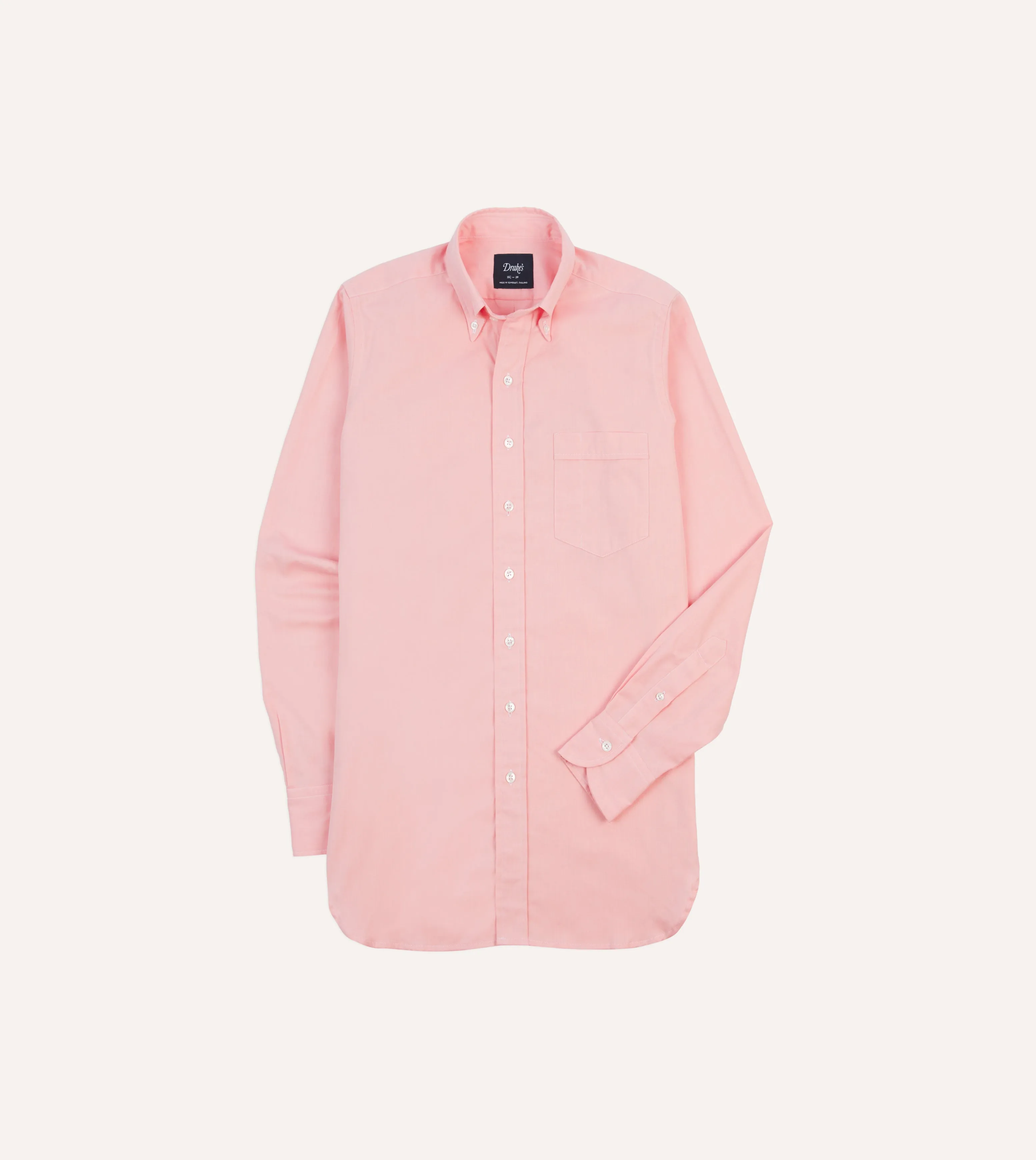 Pink Pinpoint Oxford Cotton Cloth Button-Down Shirt