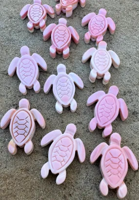 Pink Queen Conch Carved Turtle Beads, Package of 2 Beads