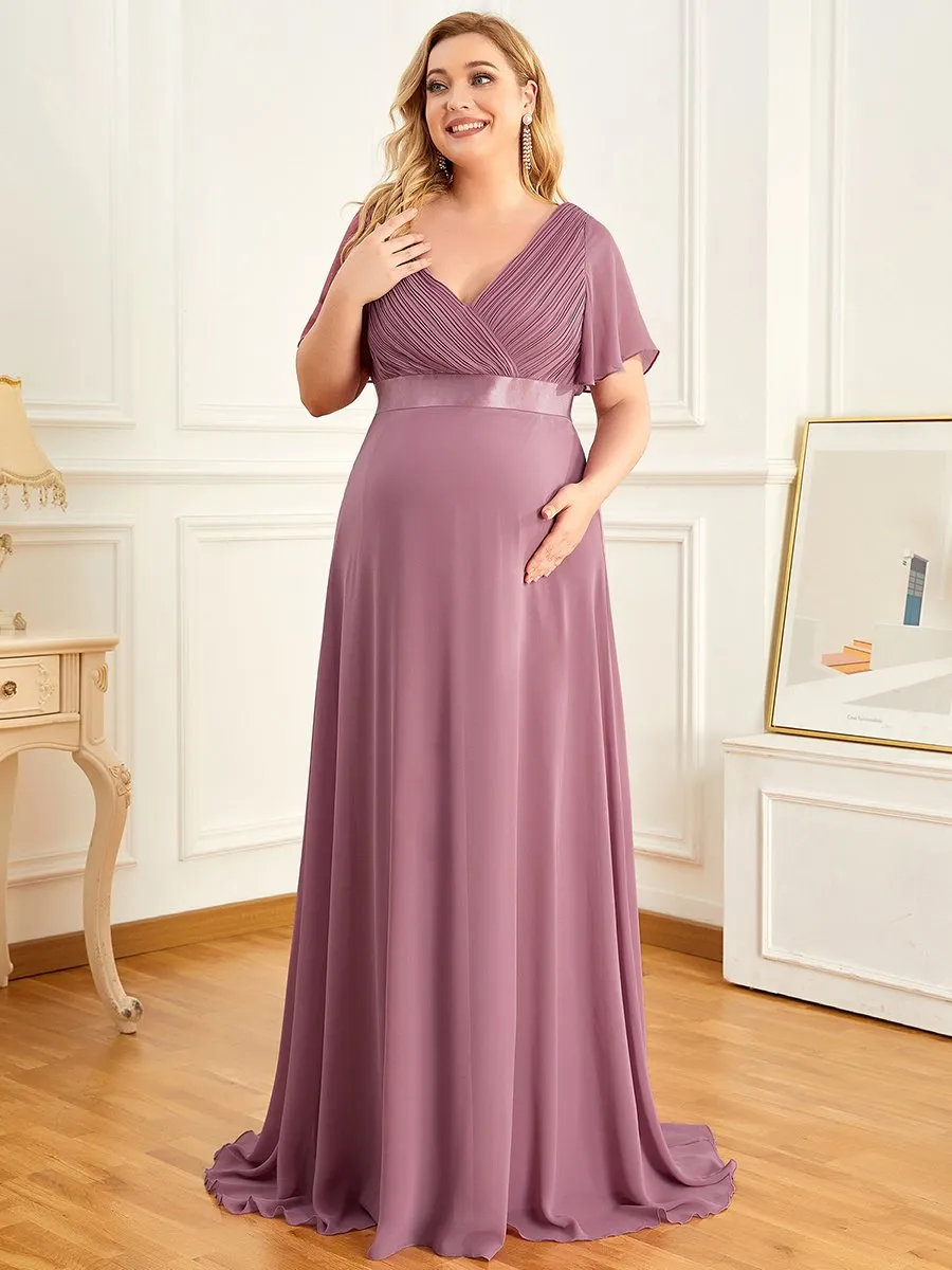 Plus Size Cute and Adorable Deep V-neck Wholesale Dress for Pregnant Women