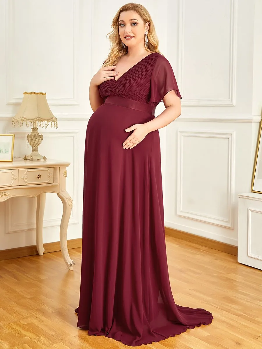 Plus Size Cute and Adorable Deep V-neck Wholesale Dress for Pregnant Women