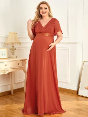 Plus Size Cute and Adorable Deep V-neck Wholesale Dress for Pregnant Women