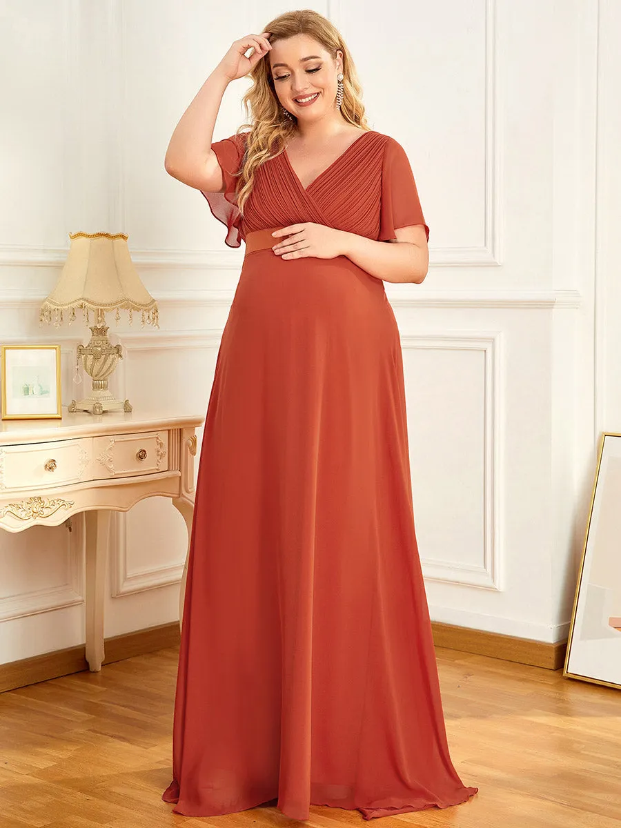 Plus Size Cute and Adorable Deep V-neck Wholesale Dress for Pregnant Women